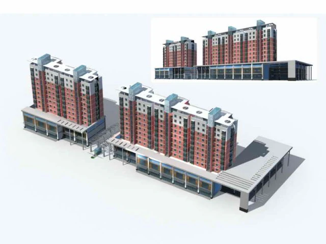 city residential garden villa office building design - 67 3D Model .c4d .max .obj .3ds .fbx .stl .blend 