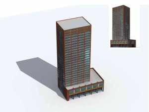 city residential garden villa office building design - 68 3D Model