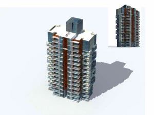 city residential garden villa office building design - 69 3D Model