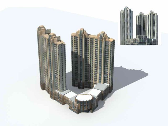 city residential garden villa office building design - 82 3D 모델 .c4d .max .obj .3ds .fbx .stl .blend 