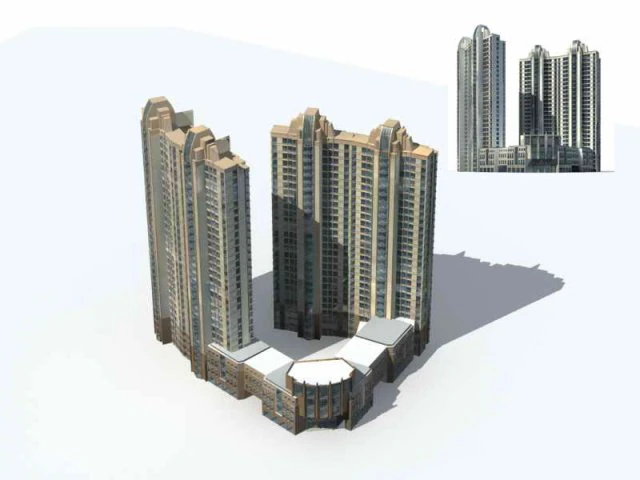city residential garden villa office building design - 82 3D Model .c4d .max .obj .3ds .fbx .stl .blend 