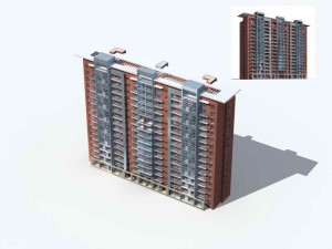 city residential garden villa office building design - 84 3D 模型
