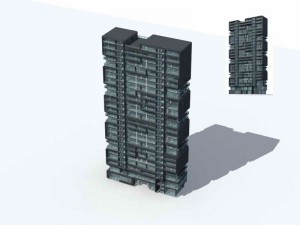 city residential garden villa office building design - 86 3D Model