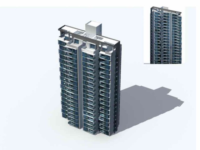 city residential garden villa office building design - 88 3D Модель .c4d .max .obj .3ds .fbx .stl .blend 