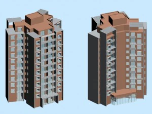 city residential garden villa office building design - 91 3D Model