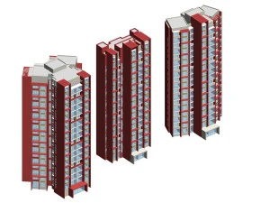 dise&ntilde;o de edificio de oficinas de villa con jard&iacute;n residencial de la ciudad - 92 Modelo 3D