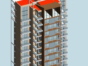 शहर आवासीय उद्यान विला कार्यालय भवन डिजाइन - 93 3D मॉडल