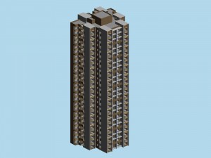 city residential garden villa office building design - 95 3D Model
