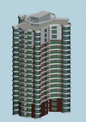 city residential garden villa office building design - 96 3D Model .c4d .max .obj .3ds .fbx .stl .blend 