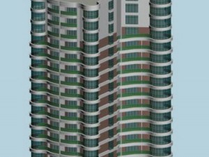 city residential garden villa office building design - 96 3D Model