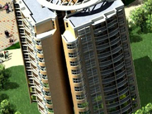 city residential garden villa office building design - 100 3D Model