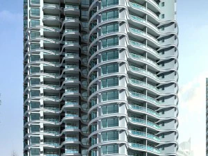 Entwurf eines st&auml;dtischen Wohngartenvilla-B&uuml;rogeb&auml;udes - 101 3D Modell