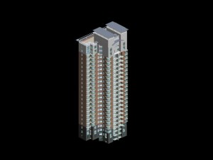 city residential garden villa office building design - 102 3D Model