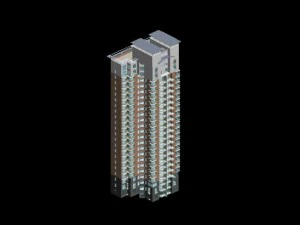 city residential garden villa office building design - 102 3D Model