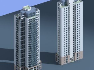 city residential garden villa office building design - 104 3D मॉडल