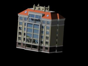 projeto de edifício de escritórios de vila de jardim residencial de cidade - 108 Modelo 3D