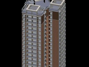 dise&ntilde;o de edificio de oficinas de villa con jard&iacute;n residencial de la ciudad - 109 Modelo 3D
