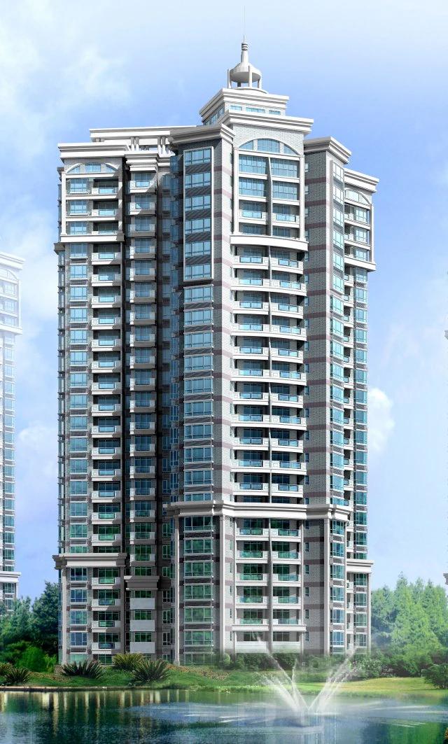 city residential garden villa office building design - 113 3D Model .c4d .max .obj .3ds .fbx .stl .blend