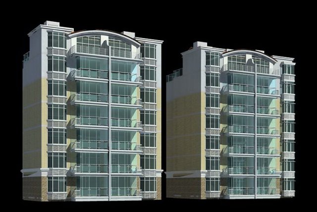city residential garden villa office building design - 114 3D Model .c4d .max .obj .3ds .fbx .stl .blend 