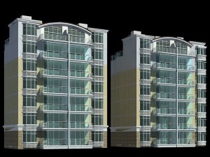 city residential garden villa office building design - 114 3Dモデル