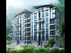 city residential garden villa office building design - 117 3D Model