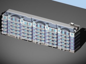 city residential garden villa office building design - 118 3Dモデル