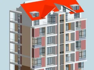 Entwurf eines städtischen Wohngartenvilla-Bürogebäudes - 121 3D Modell