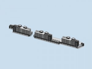 city residential garden villa office building design - 122 3D 모델