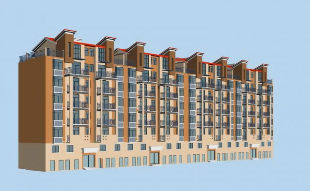 city residential garden villa office building design - 124 3D Model .c4d .max .obj .3ds .fbx .stl .blend 