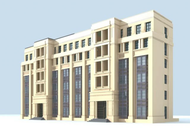 city residential garden villa office building design - 126 3D Model .c4d .max .obj .3ds .fbx .stl .blend 