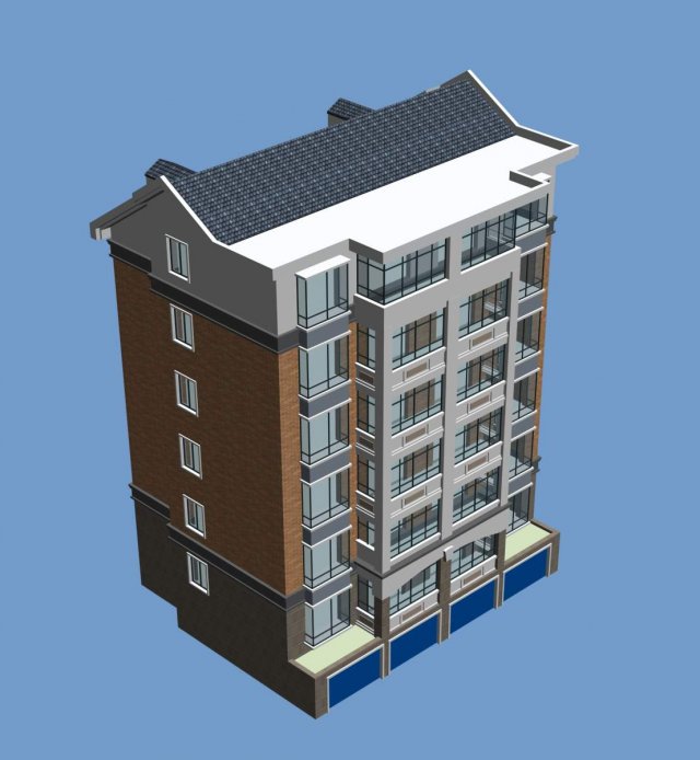 city residential garden villa office building design - 128 3D 模型 .c4d .max .obj .3ds .fbx .stl .blend 