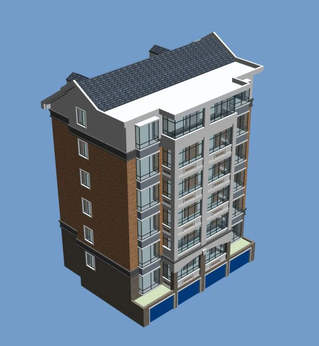 city residential garden villa office building design - 128 3D Model .c4d .max .obj .3ds .fbx .stl .blend 