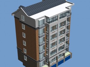 city residential garden villa office building design - 128 3D Модель
