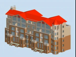 city residential garden villa office building design - 130 3D Model