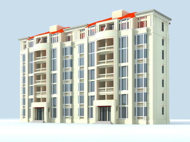 city residential garden villa office building design - 131 3D Model .c4d .max .obj .3ds .fbx .stl .blend 