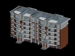 city residential garden villa office building design - 132 3D Model