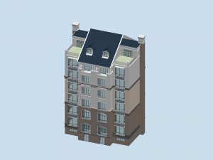 city residential garden villa office building design - 133 3D Model