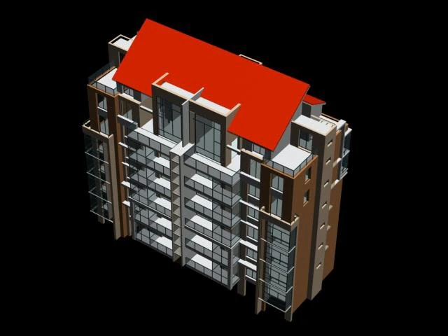 city residential garden villa office building design - 135 3D Model .c4d .max .obj .3ds .fbx .stl .blend 