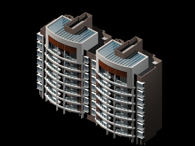 city residential garden villa office building design - 136 3D Модель .c4d .max .obj .3ds .fbx .stl .blend 