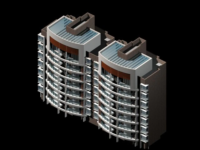 city residential garden villa office building design - 136 3D Model .c4d .max .obj .3ds .fbx .stl .blend 