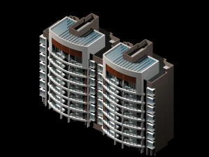 city residential garden villa office building design - 136 3D Model
