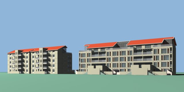 city residential garden villa office building design - 137 Modello 3D .c4d .max .obj .3ds .fbx .stl .blend 