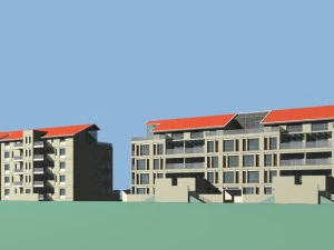 city residential garden villa office building design - 137 3D Model