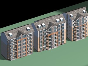 city residential garden villa office building design - 140 3D-Modell