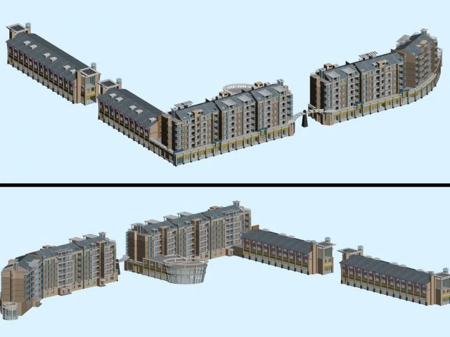 city residential garden villa office building design - 141 3D Model .c4d .max .obj .3ds .fbx .stl .blend 