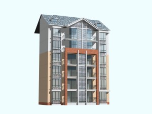 city residential garden villa office building design - 142 3D Model