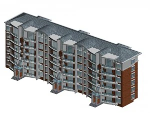 city residential garden villa office building design - 143 3D Model