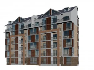 şehir konut bah&ccedil;e villa ofis binası tasarımı - 144 3D Model