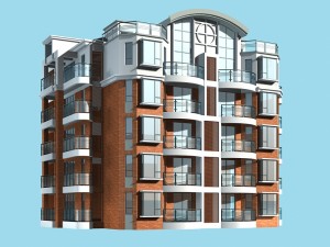 city residential garden villa office building design - 145 3D 模型