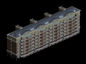 city residential garden villa office building design - 146 3D 모델